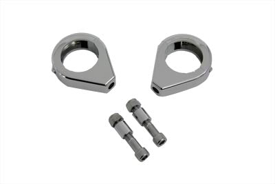 HARLEY Chrome Turn Signal Clamp Kit 39mm Forks Fits 0- Custom, application 0- Custom, application