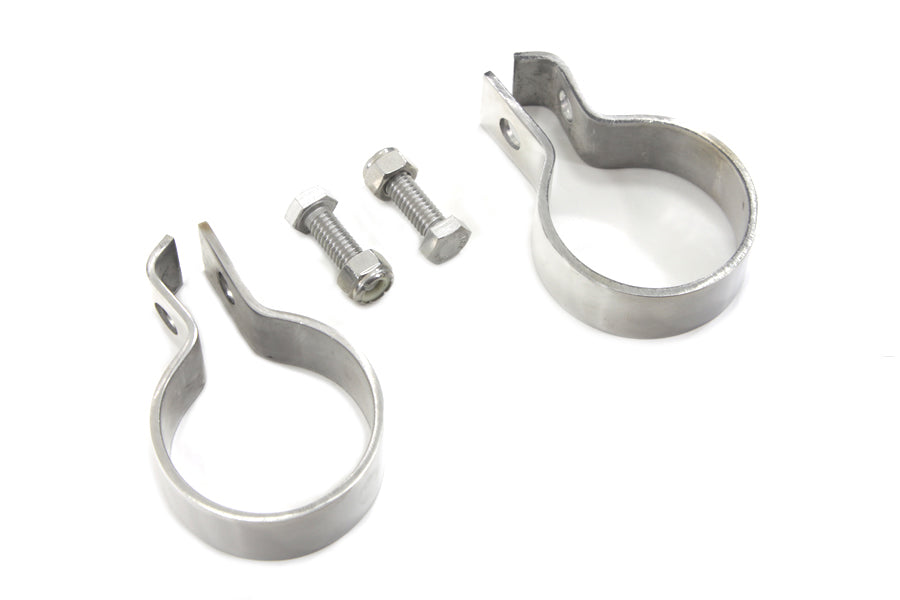 HARLEY 1-7/8 inch Muffler End Clamp Set Stainless Steel fits 0- Custom, application