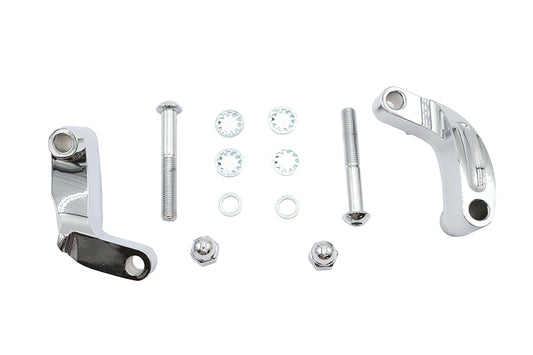 HARLEY Chrom Glatter Spiegelverlegungssatz Passend für 2006-2017 FXD, 2008-UP FXST, 2008-UP FLST,