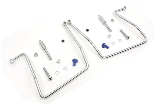 HARLEY Chrome Satteltaschen-Halterungs-Kit Passt für 1991-2007 FXD, 1991-2017 FXDWG, ausgenommen Modell 1993-1995