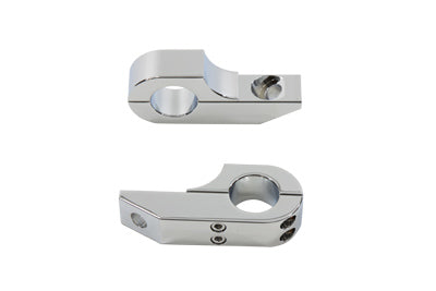 HARLEY Footpeg Extender Clamp Set Chrome Fits 0- Custom, application for use on 1-1/4 engine bar"