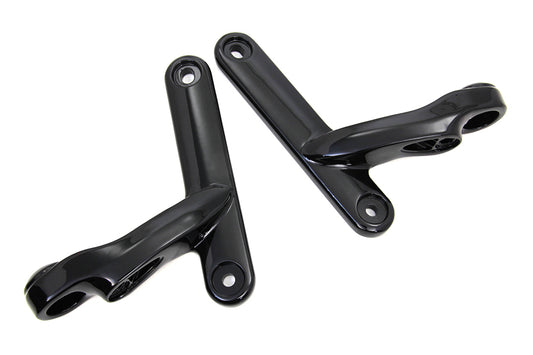 HARLEY Schwarzes Spotlampen-Halterungsset Passend für 1997-2013 FLT, 1997-2013 FLHT,