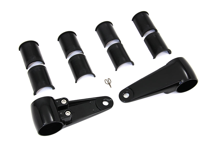 HARLEY Side Mount Headlamp Bracket Kit Black fits 0- Custom, application for 39mm, 41mm and 49mm forks