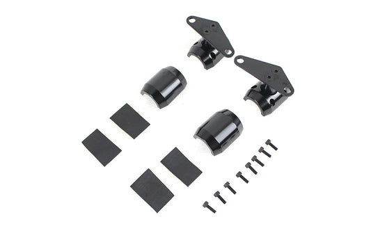 HARLEY Spring Fork Fender Black Mount Clamp Set fits 0- Custom, application 0- Custom, application