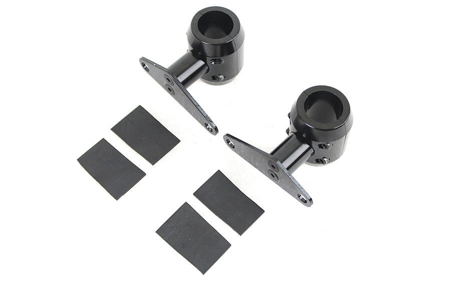 HARLEY Spring Fork Fender Black Mount Clamp Set fits 0- Custom, application 0- Custom, application