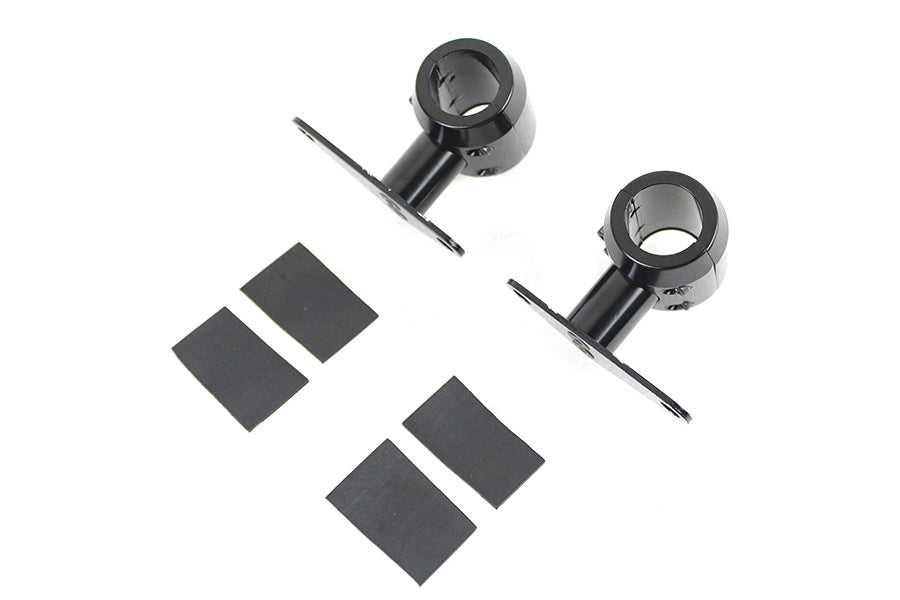 HARLEY Spring Fork Fender Black Mount Clamp Set fits 0- Custom, application 0- Custom, application