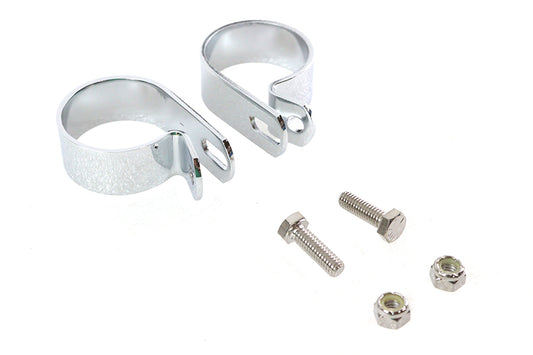 HARLEY Chrome 1-7/8 inch Exhaust Clamp Set Fits 0- Custom, application