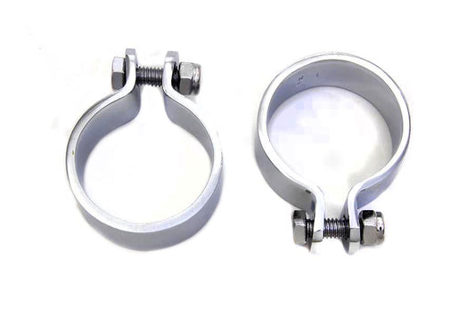 HARLEY Chrome 1-7/8 inch Heavy Muffler Body and End Clamp Set Fits 0- Custom, application for 1-7/8