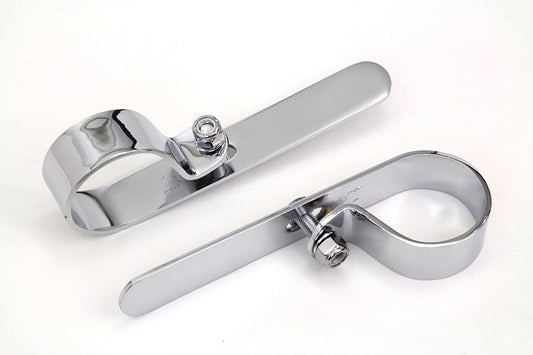 HARLEY Chrome 1-3/4 inch Exhaust inchP inch Clamp Set Fits 0- Custom, application