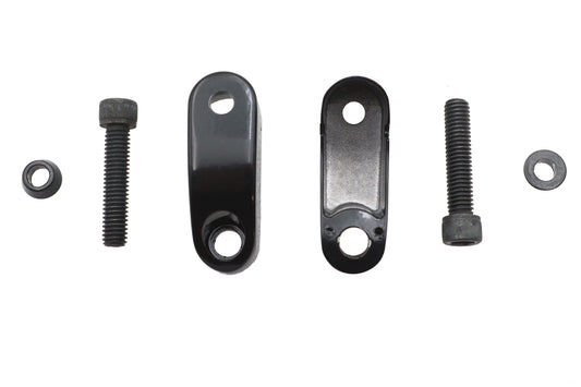 HARLEY Blinkerhalter-Set Schwarz passend für 0- Custom, Anwendung für 49mm Gabeln