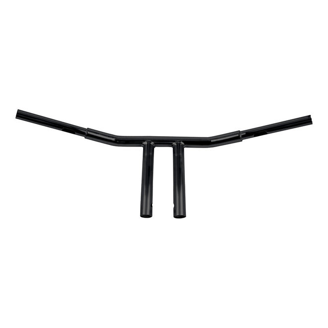 Custom Chrome HARLEY SATIN BLK 1-1/4" T-BAR 10" RISE;WIDTH 31.5";PULLBACK 6"