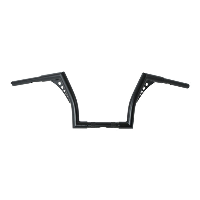 Custom Chrome HARLEY SATIN BLACK 1-1/4" BANDITS HANDLEBAR - FAT NARROW 10" RISE