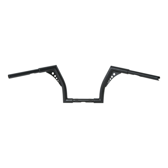 Custom Chrome HARLEY SATIN BLACK 1-1/4" BANDITS HANDLEBAR - FAT NARROW 10" RISE
