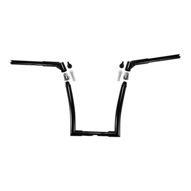 Custom Chrome HARLEY SATIN BLACK 1-1/4" "CALIBARZ" ADJUSTABLE HANDLEBAR 14" RISE