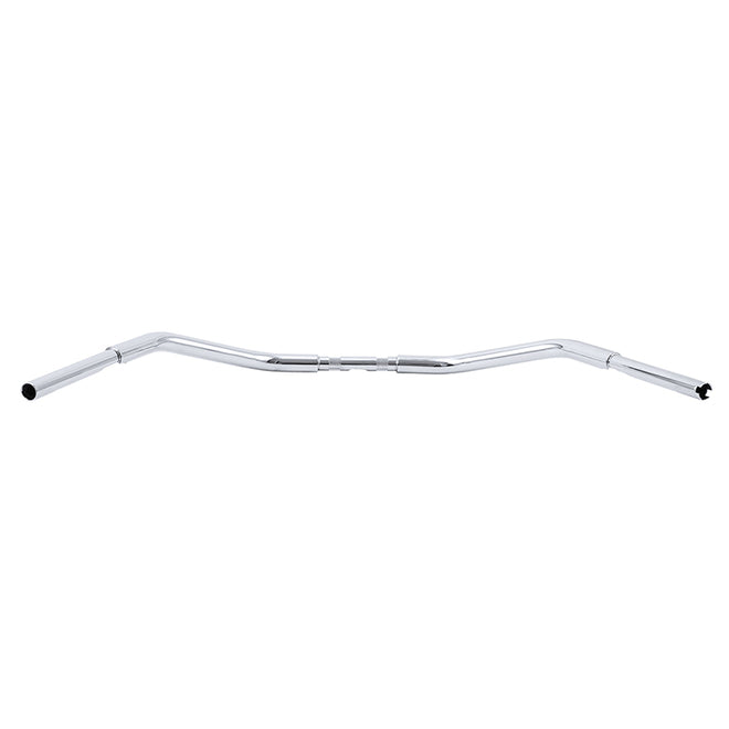 Custom Chrome HARLEY CHROME 1-1/4" FAT BEACH BAR 3.5" R;DRILLED;DIMPLED;KNURLED