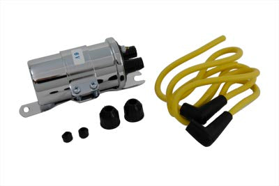 HARLEY Round Chrome 6 Volt Dual Coil with Bracket fits 0- Custom, application 0- Custom, application