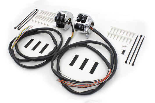 HARLEY Lenkerschaltergehäuse-Kit Chrom Passend für 1996-2003 XL, 1"-Lenker; 2006-2011 FXD, 1"-Lenker