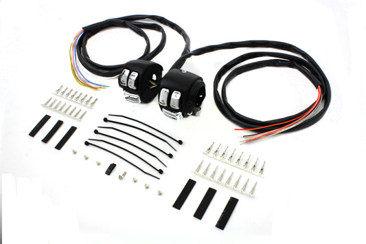 HARLEY Lenkerarmatur-Schaltergehäuse-Kit Schwarz Passend für 1996-2003 XL, 2006-2011 FXD, 2006-2011 FX