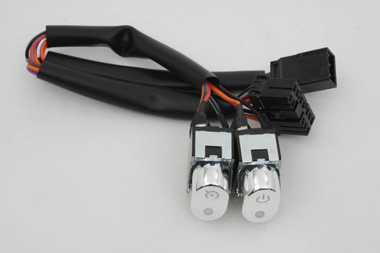 HARLEY Rocker Style Lenkerschalter-Kit Chrom passend für 2004-UP FLTR,