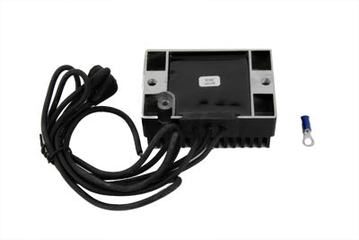 HARLEY Volt Tech Schwarzer Regler Passend für 1976-1980 FL, 1976-1980 FLH, 1979-1980 FLT, 1976-1980 FX