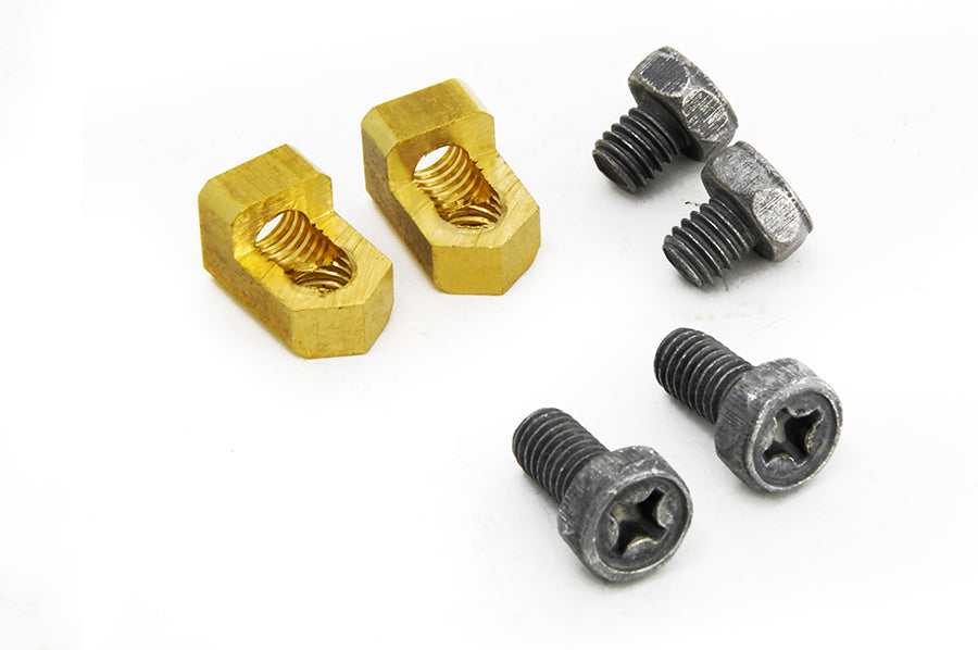 HARLEY Brass Battery Terminal Adapter Kit fits 1980-1984 FX, 1980-1984 FL, 1984-UP FXST, 1986-UP FLST, 1980-UP XL,