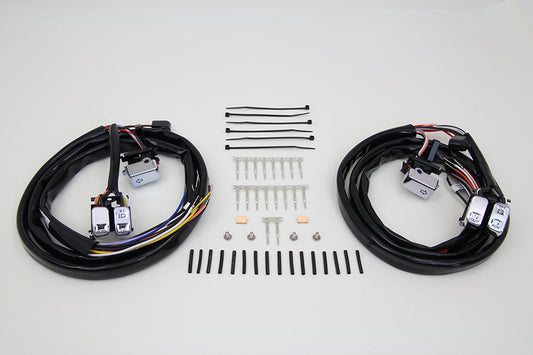 HARLEY Handlebar Switch Kit Chrome with 60 inch Wires fits 2007-2013 FXST, 2007-2013 FXD, 2007-2013 XL,