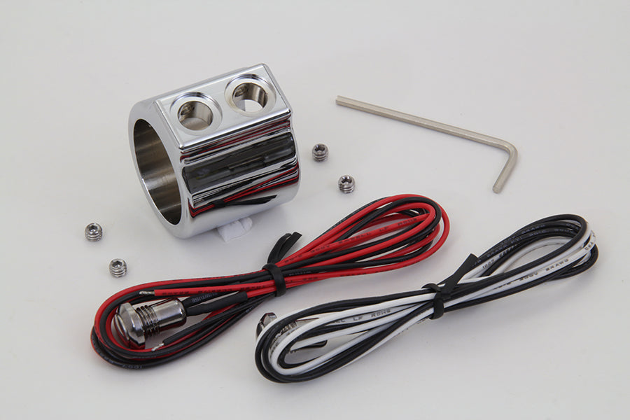 HARLEY Chrome Dual Handlebar Button Switch Kit fits 0- Custom, application for 1 handlebars"