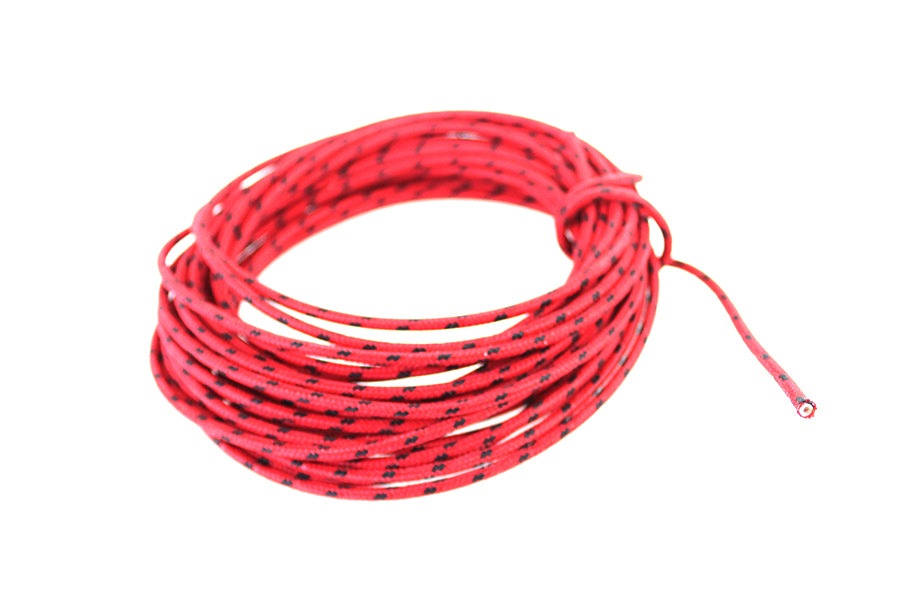 HARLEY Red with Black Dot 25' Braided Wire fits 0- Custom, application