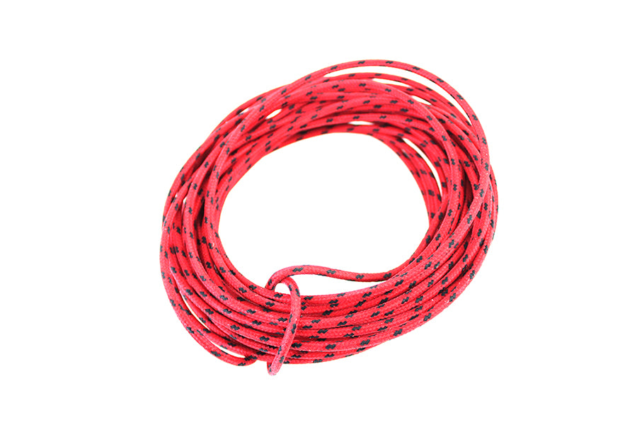 HARLEY Red with Black Dot 25' Braided Wire fits 0- Custom, application