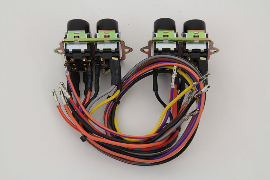 HARLEY Rocker Style LED Fairing Switch Kit Black fits 1998-UP FLHTCUI,