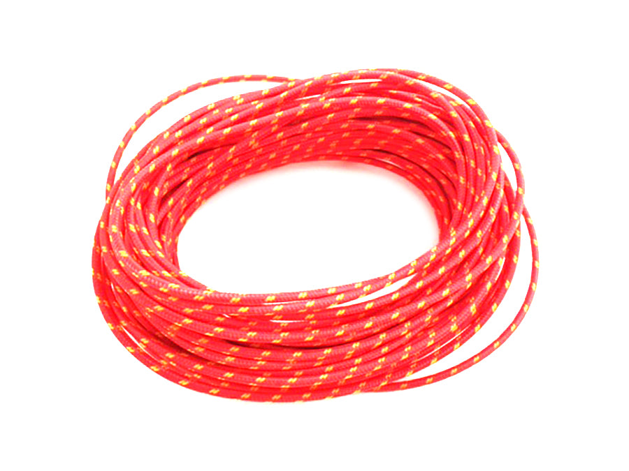 HARLEY Red with Yellow Dot 25' Braided Wire fits 0- Custom, application