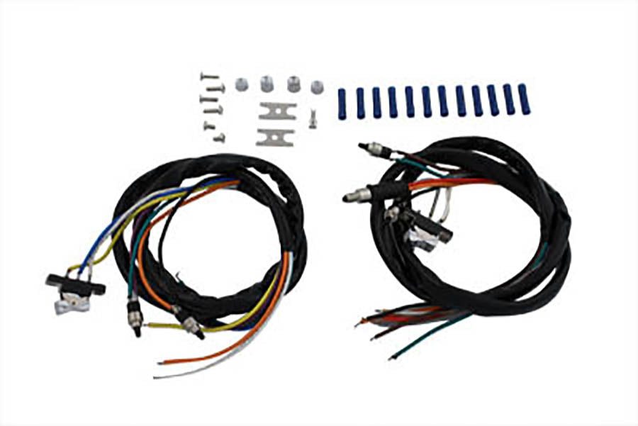 HARLEY Handlebar Wiring Harness and Chrome Switch Assembly fits 1973-1981 FL, 1973-1981 FX, 1973-1981 XL,