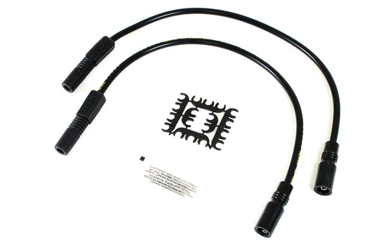 HARLEY Accel 8mm S/S Spiral Core Zündleitungssatz schwarz passend für 2004-2006 XL, 1999-2008 FLT,