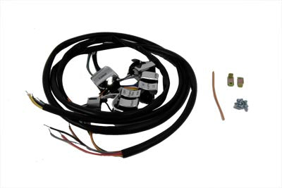 HARLEY Chrome 48 inch Handlebar Switch Kit fits 1982-1984 FL, 1982-1984 FX, 1982-1994 FXR, 1982-1994 FXR, 1984-1995 FXST, 1986-1995 FLST,