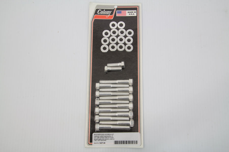 HARLEY Rocker Box Screw Kit Cadmium fits 1957-1976 XL,