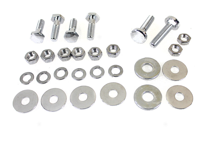HARLEY Rear Fender Frame Clamp Bolt Set Chrome fits 1936-1940 EL, 1941-1957 FL, 1937-1948 U,