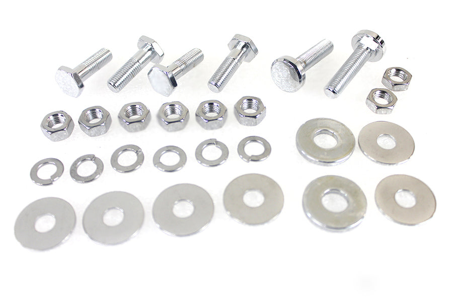 HARLEY Rear Fender Frame Clamp Bolt Set Chrome fits 1936-1940 EL, 1941-1957 FL, 1937-1948 U,