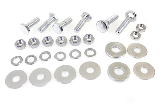 HARLEY Rear Fender Frame Clamp Bolt Set Chrome fits 1936-1940 EL, 1941-1957 FL, 1937-1948 U,