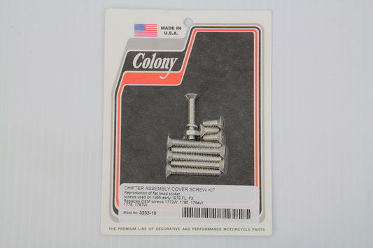 HARLEY Shifter Assembly Cover Screw Kit fits 1965-1979 FL, early 1979 1971-1979 FX, early 1979