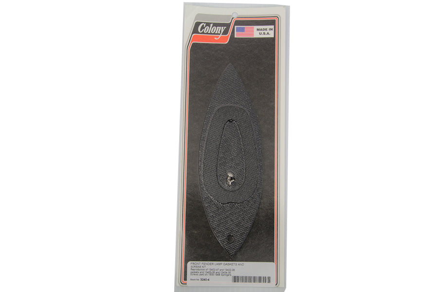 HARLEY Front Fender Lamp Gasket and Screw Kit fits 1935-1948 W, 1938-1947 U, 1936-1940 EL, 1941-1948 FL, 1934-1937 VL,