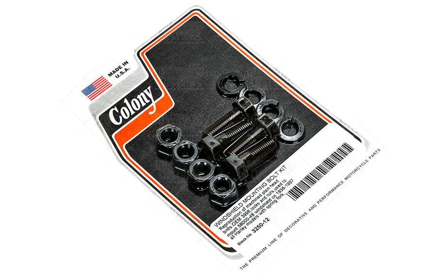 HARLEY Windshield Mounting Bolt Kit fits 1936-1957 FL, With Spring Fork