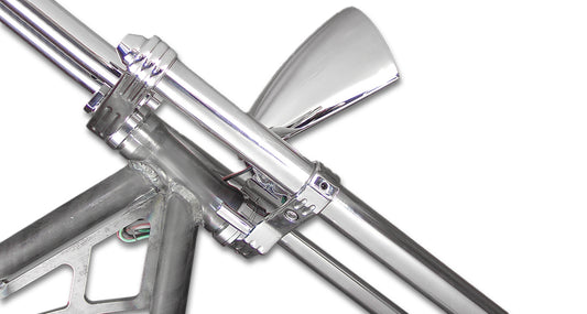 HARLEY 5-3/4 inch Half Moon Headlamp Chrome Billet fits 0- Custom, application