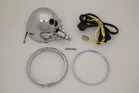 HARLEY 4-1/2 inch Custom Round Headlamp Shell fits 0- Custom, application