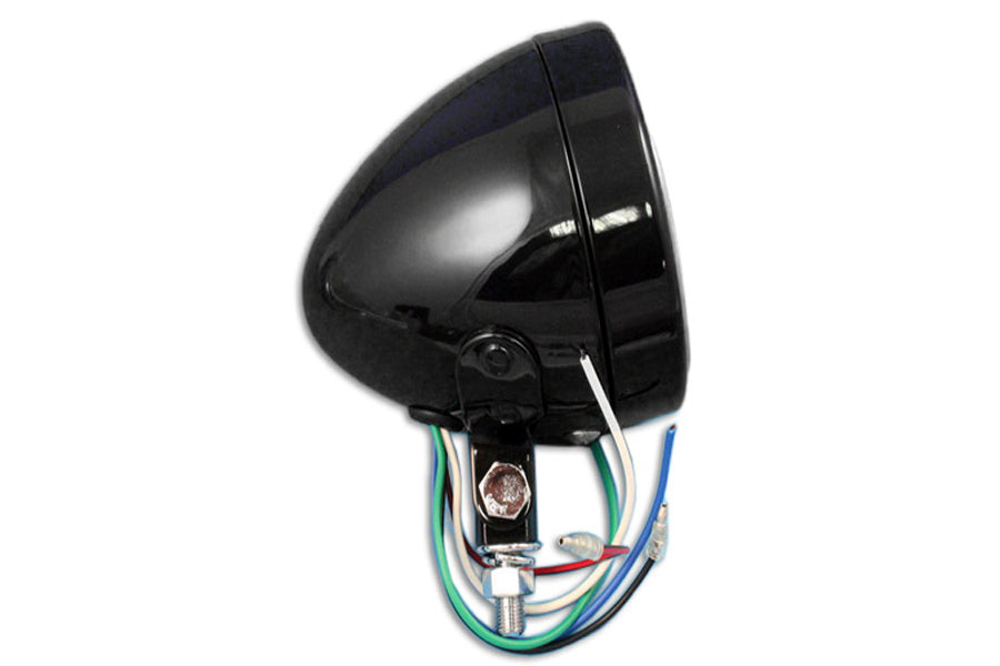 HARLEY 4 inch Round Headlamp 12 Volt fits 0- Custom, application