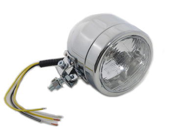 HARLEY 4 inch Round Diamond Cut Style Headlamp Chrome Fits 0- Custom, application