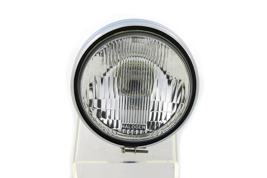 HARLEY 5-3/4 inch Round Stock Type Chrome Headlamp fits 1960-1973 XL, 1971-1973 FX,