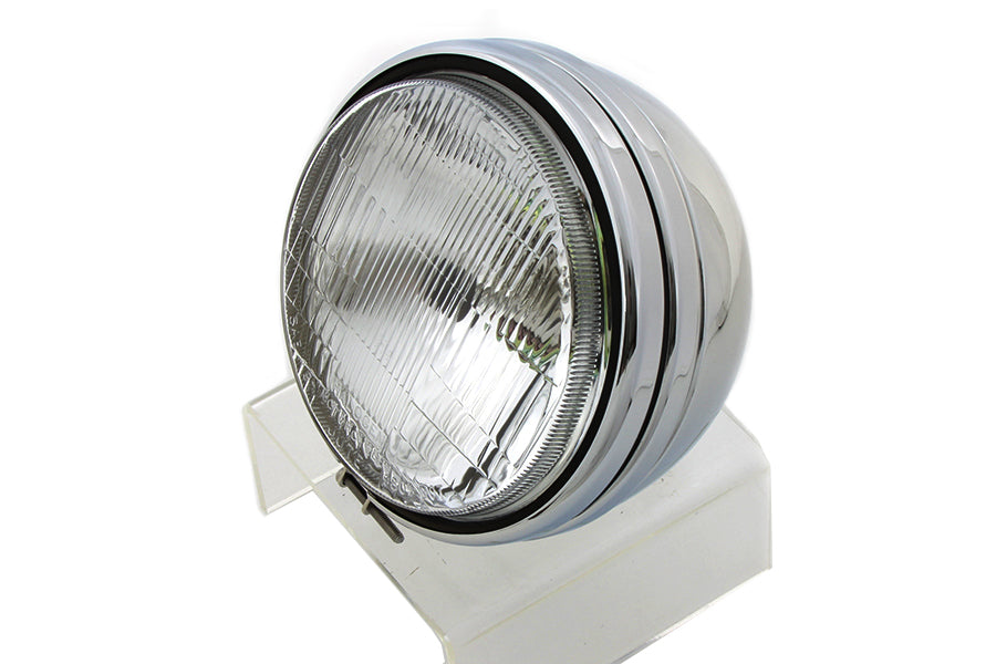 HARLEY 5-3/4 inch Round Stock Type Chrome Headlamp fits 1960-1973 XL, 1971-1973 FX,