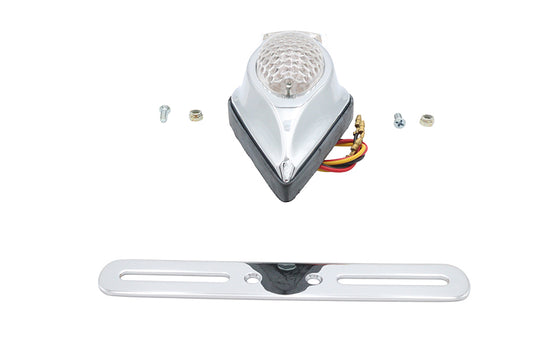 HARLEY Chrome Teardrop LED Tail Lamp Clear Lens Fits 0- Custom, application