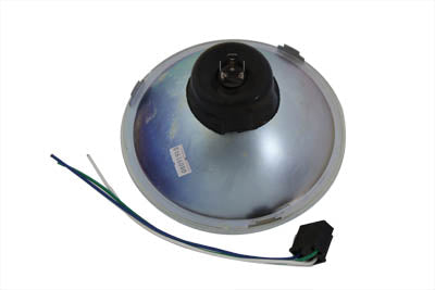 HARLEY 7 inch Headlamp Unit Replacement Flat Type fits 0- All, 7 headlamp" 0- All, 7 headlamp"
