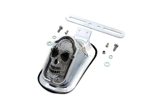 HARLEY Skull Face Tombstone Tail Lamp Clear Lens Fits 0- Custom, application